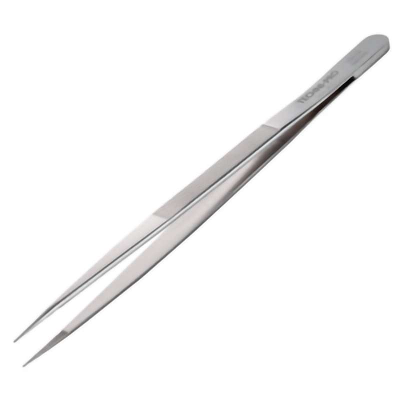 Industrial Tweezers, Style 119, Anti-Acid/Anti-Mag, SS, Thick, Serrated, 5.9"
